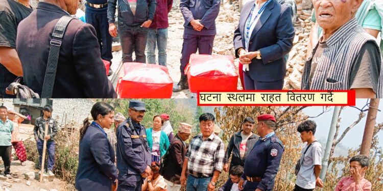 देउपुजेका अग्निपीडिलाई प्रशासनको राहात ः नगद र लत्ताकपडा