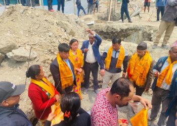 नेचासल्यान गाउँपालिकाको प्रशासकीय भवन शिलान्यास (हेर्नुस भिडियाे सहित) 