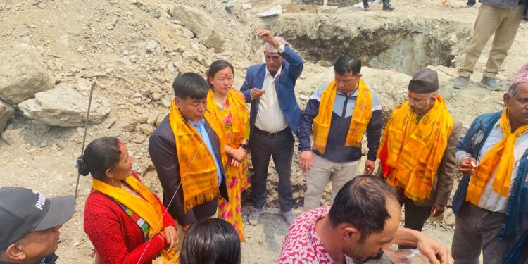 नेचासल्यान गाउँपालिकाको प्रशासकीय भवन शिलान्यास (हेर्नुस भिडियाे सहित) 