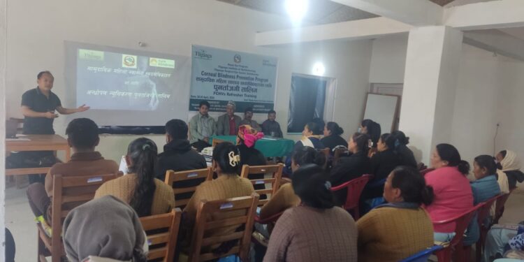 आँखा बचाउन स्वयंसेविका लाई तालिम सुरु, समन्वय प्रमुख द्वारा उद्घाटन 