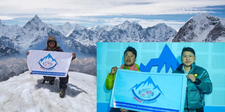 रेडियो एभरेष्टको ब्यानर लबुचेमा पुग्यो (हेर्नुहोस भिडियो सहित)