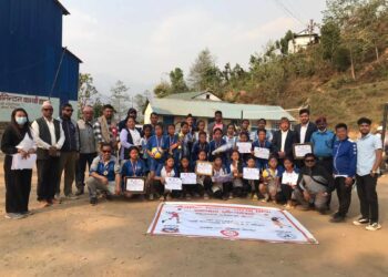 मावि स्तरीय छात्रा भलिबल प्रतियोगिताको प्रथम उपाधि जित्यो शुक्रजित माविले