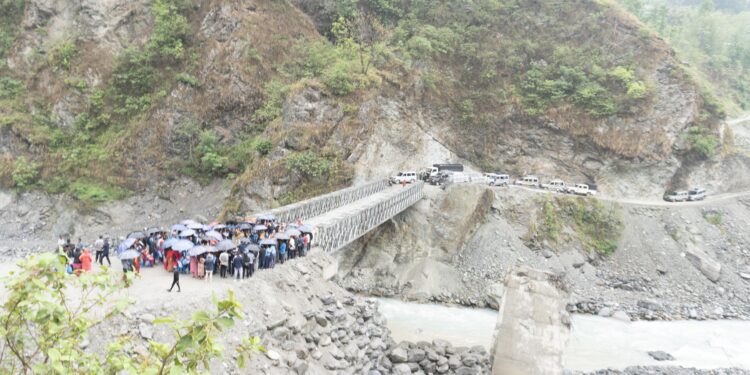 दिप्लिघाटको बेलिब्रिज उद्घाटन, २ पालिकाका ३५ हजार जनसङ्ख्यालाई राहत 