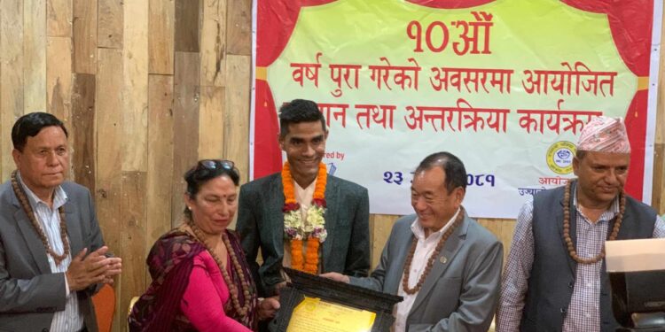 लिखुपिके गाउँपालिका अध्यक्ष बस्नेत राष्ट्रिय जनसेवा सम्मान २०८१ बाट सम्मानित 