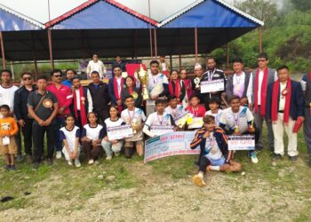 जन्तेढुंगामा सम्पन्न प्रथम अन्तरपालिका स्तरीय अध्यक्ष भलिबल कपको उपाधी बेलबारीलाई