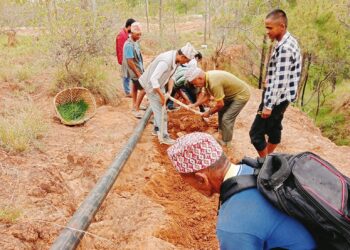 वन क्षेत्रमा विस्तार गरियो पाइप लाईन 