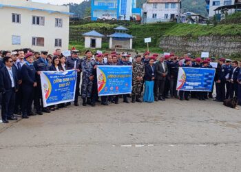 सोलुखुम्बुमा सचेतना जगाउँदै ट्राफिक सप्ताह सम्पन्न