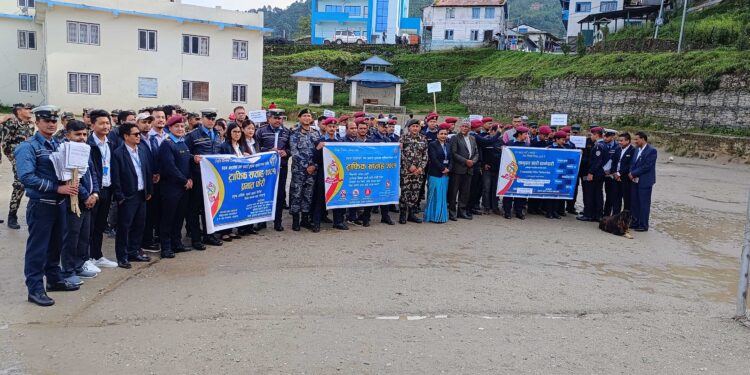 सोलुखुम्बुमा सचेतना जगाउँदै ट्राफिक सप्ताह सम्पन्न