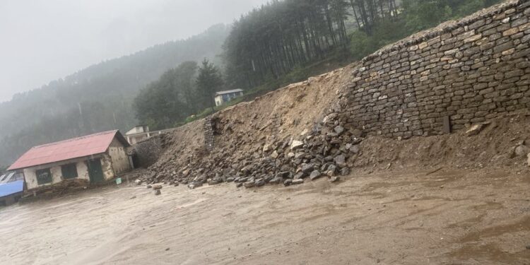 अबिरल बर्षाले जीवन ज्योति माबिको खेल मैदानमा क्षति