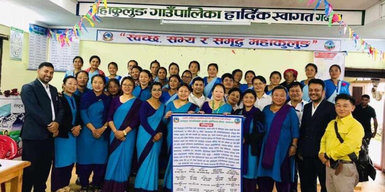 सोलुको महाकुलुङ गाउँपालिका पूर्ण खोप सुनिश्चितता पालिका घोषणा