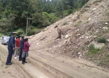 प्रजिअ पाण्डे द्वारा सल्लेरी – पत्ताले सडक अनुगमन