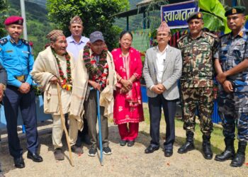 पेलुङमा अस्थायी प्रहरी चौकी स्थापना, जग्गादाता राईद्वयलाई सम्मान