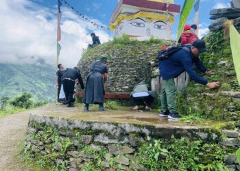 बौद्ध बुद्ध शेर्पा समाज लिखुपिकेले गर्याे, परानो बौद्धको सरसफाई