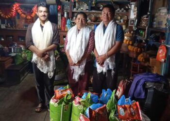 मकैबालीमा क्षति भएका किसानले पाए राहत