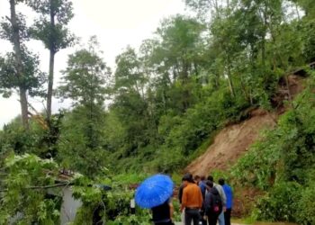 ओखलढुंगामा पहिरोले टहरा लडाउँदा तीन जना घाईते