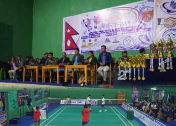  जिल्ला व्यापी ब्याडमिन्टन प्रतियोगिताको मेयर शेर्पाद्वारा उद्‌घाटन 
