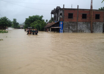 कनकाई नदीको बाढी पस्दा झापाका ५१ घर डुबानमा