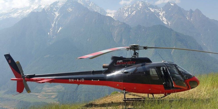 हेलिकप्टर दुर्घटनास्थल सूर्यचौरमा पाइलटसहित पाँचजनाको शव भेटियो