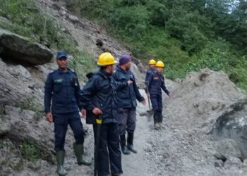 पहिरोले अवरुद्ध साल्मे सडक सञ्चालनमा