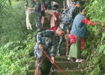 गुप्ताकालिका देवि मन्दिर परिसर सरसफाई