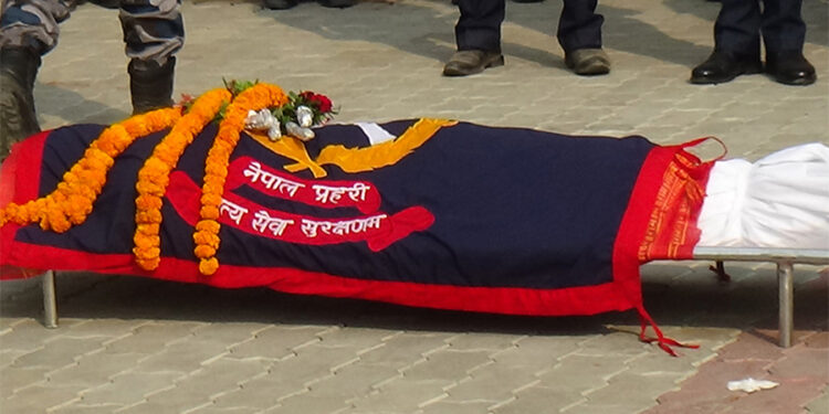 मोटरसाइकल दुर्घटना हुँदा बरिष्ठ हबल्दारको मृत्यु