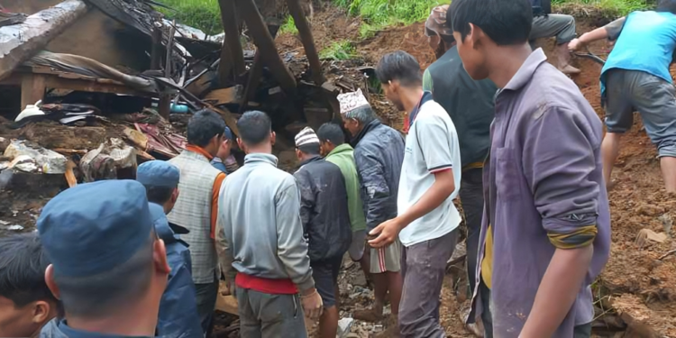 बझाङमा पहिरोले च्यापिएका ४ जनाको शव फेला