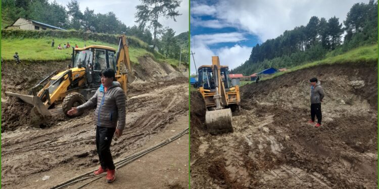 नेलेको हिलाम्मे सडकमा वडा अध्यक्ष सुनुवारकाे पहलमा  बिच्छ्याइयो गिट्टी