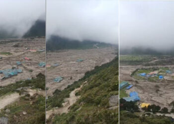 दुधकोशीमा भीषण बाढी, थामे गाउँमा ठूलो क्षति, हिमपोखरी फुटेको आशंका