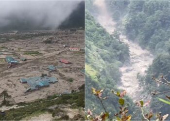 खुम्बुमा हिमताल फुट्दा थामे गाउँका घरहरु बगायो, दुधकोशी तटिय क्षेत्रमा जोखिम