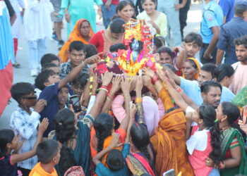 विराटनगरमा राधाकृष्ण रथयात्राको उल्लास