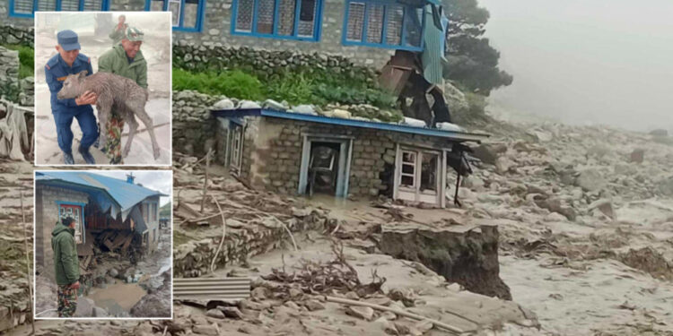 सोलुखुम्बुको थामे बाढीमा हराएका व्यक्ति घरभित्रै सकुशल फेला