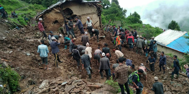 जाजरकोटको धुमामा पहिरोले पुरेर दुई जना बेपत्ता