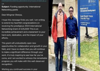  सोलुखुम्बुका शेर्पा अमेरिकी ग्रान्ड नेटवर्किङ पुरस्कार बाट पुरस्कृत, पुरस्कार राशि ४५ लाख 