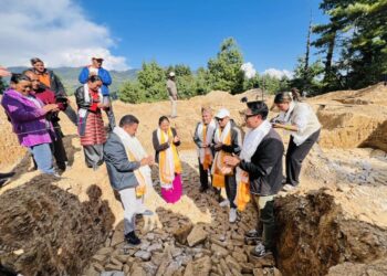 एक करोडको वडा कार्यालय भवन बन्दै, मेयर शेर्पाले गरे शिलान्यास