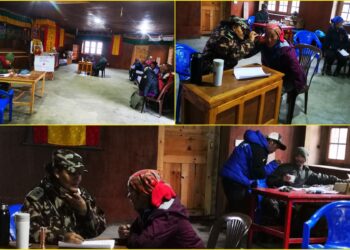 नेपाली सेनाद्वारा खुम्बुको थामेमा शिविर सञ्चालन : ६२ जना लाभान्वित