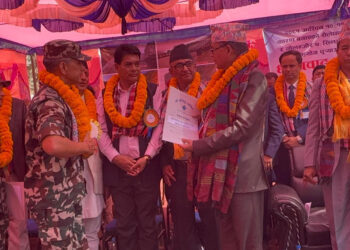 बेलीब्रिज निर्माणमा खटिएका प्राविधिक एवम् नेपाली सेनाका जवानलाई सम्मान