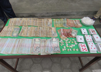 जुवातास खेल्दै गरेको अवस्थामा रामेछाप दोरम्बाका श्रेष्ठ सहित १२ जना पक्राउ