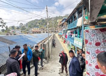 अध्यक्ष बस्नेतद्वारा निर्माणधिन ढलको अनुगमन, गुणस्तरीय काम गर्न निर्माण कम्पनीलाई निर्देशन