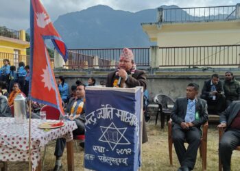 अध्यक्ष बस्नेतद्वारा वीरेन्द्र ज्योति माविको पक्की भवन उद्घाटन