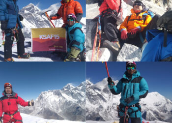खिजीदेम्बाका पाँच युवाहरुले गरे आमादब्लम हिमालको सफलतापूर्वक आरोहण