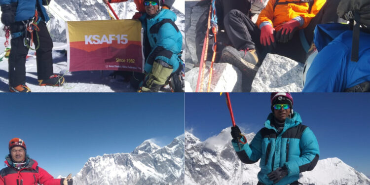 खिजीदेम्बाका पाँच युवाहरुले गरे आमादब्लम हिमालको सफलतापूर्वक आरोहण