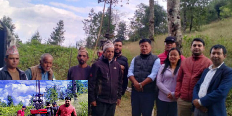 नेचासल्यानमा स्थापना हुने सगरमाथा बहुप्राविधिक शिक्षालयका लागी माटो परिक्षण हुँदै 