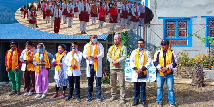 नेचासल्यानका २५ सय विद्यार्थीको दाँत, मुख तथा आँखाको परिक्षण र उपचार गरिँदै