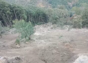 तिङ्ला सारेमा सुख्ख पहिरो, पहिरो माथिको बस्ती सम्भावित जोखीममा