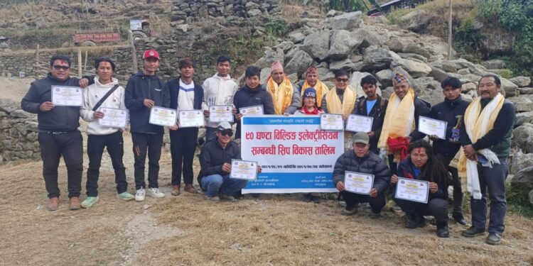 जुविङमा विलिडङ इलेक्ट्रीसियन सम्बन्धी तालिम सकियो, कोटा भन्दा बढीको सहभागिता