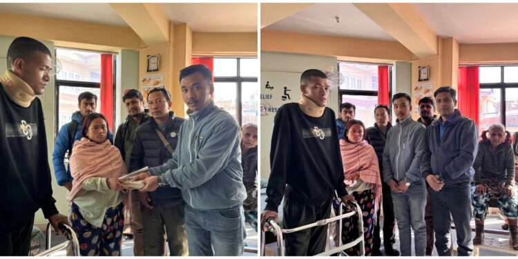 सोलुखुम्बु सेवा समाज दक्षिण कोरियाको पहलमा मगरको उपचारका लागि जुट्यो  ढेड लाख बढी आर्थिक सहयोग