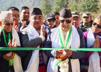 प्रधानमन्त्री ओलीद्धारा ङिमदोर्जी शेर्पा पर्यटन सडक उद्घाटन, चौरीखर्क सम्म कालोपत्रे सडक निर्माण गर्ने प्रतिबद्धता