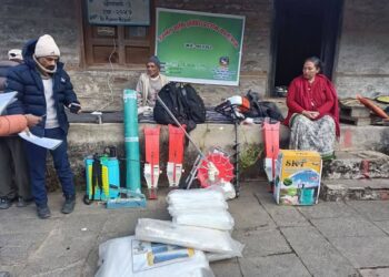 कृषि ज्ञान केन्द्र सोलुले वितरण गर्याे, कृषि फर्मलाई डेढ लाखको कृषि औजार