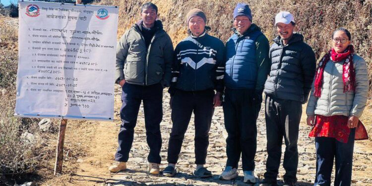 नागथान गुम्बा सडक सोलिङ कार्य सम्पन्न, गुणस्तरीय साथै दिगो निर्माणमा जोड दिइएको वडा अध्यक्ष शेर्पाको दाबी