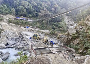 छिर्दिघाटमा मोटरेबल पुल निर्माणको काम अन्तिम चरणमा